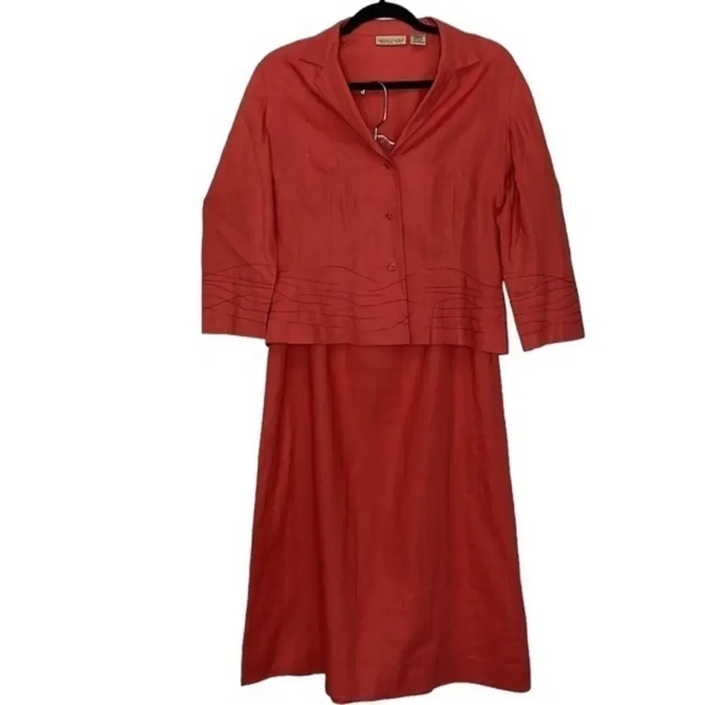 Apostrophe 100% Skirt & Blazer Set‎ Women's Business Preppy Minimalist Size 4